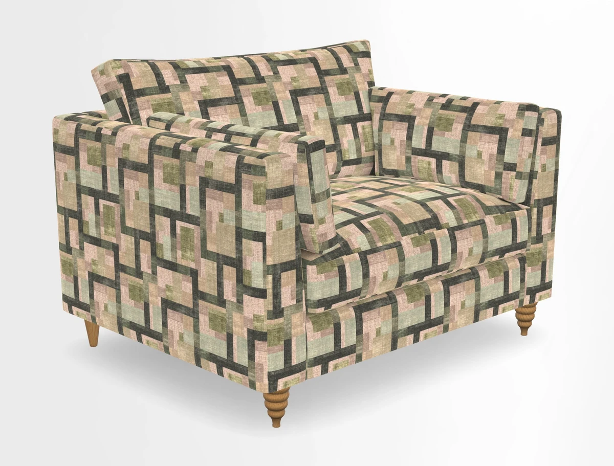 Saltdean snuggler in Linwood Tango Velvet Rosewood