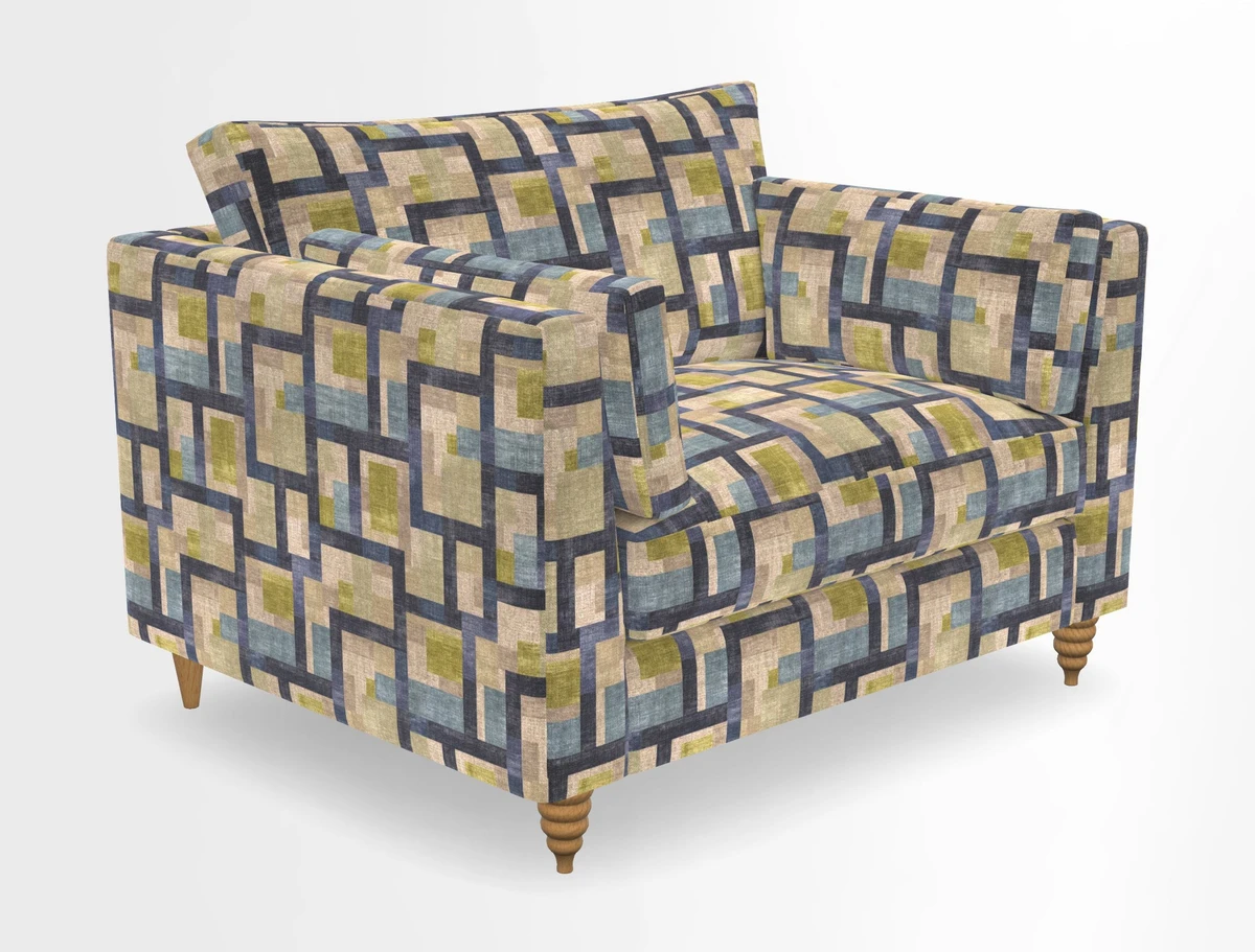 Saltdean snuggler in Linwood Tango Velvet Rosewood
