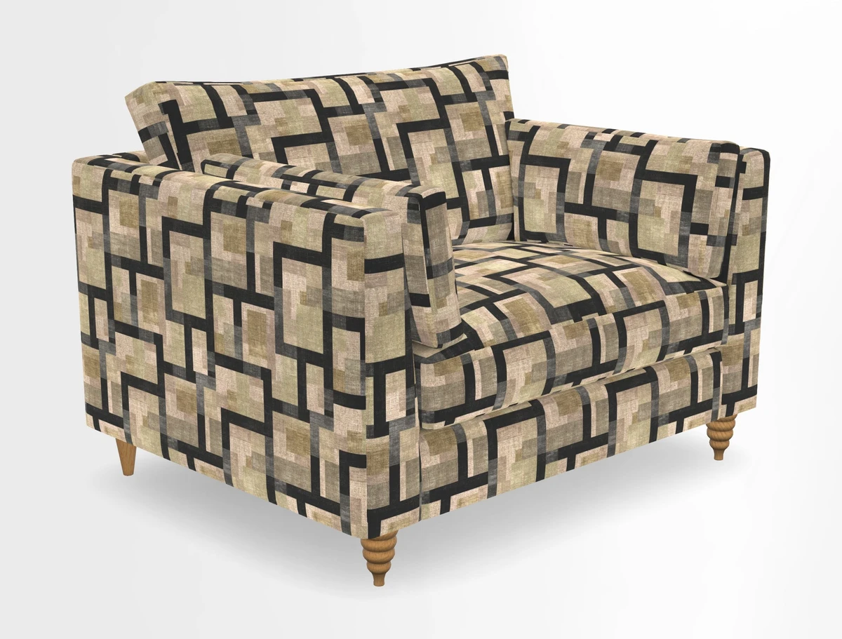 Saltdean snuggler in Linwood Tango Velvet Rosewood