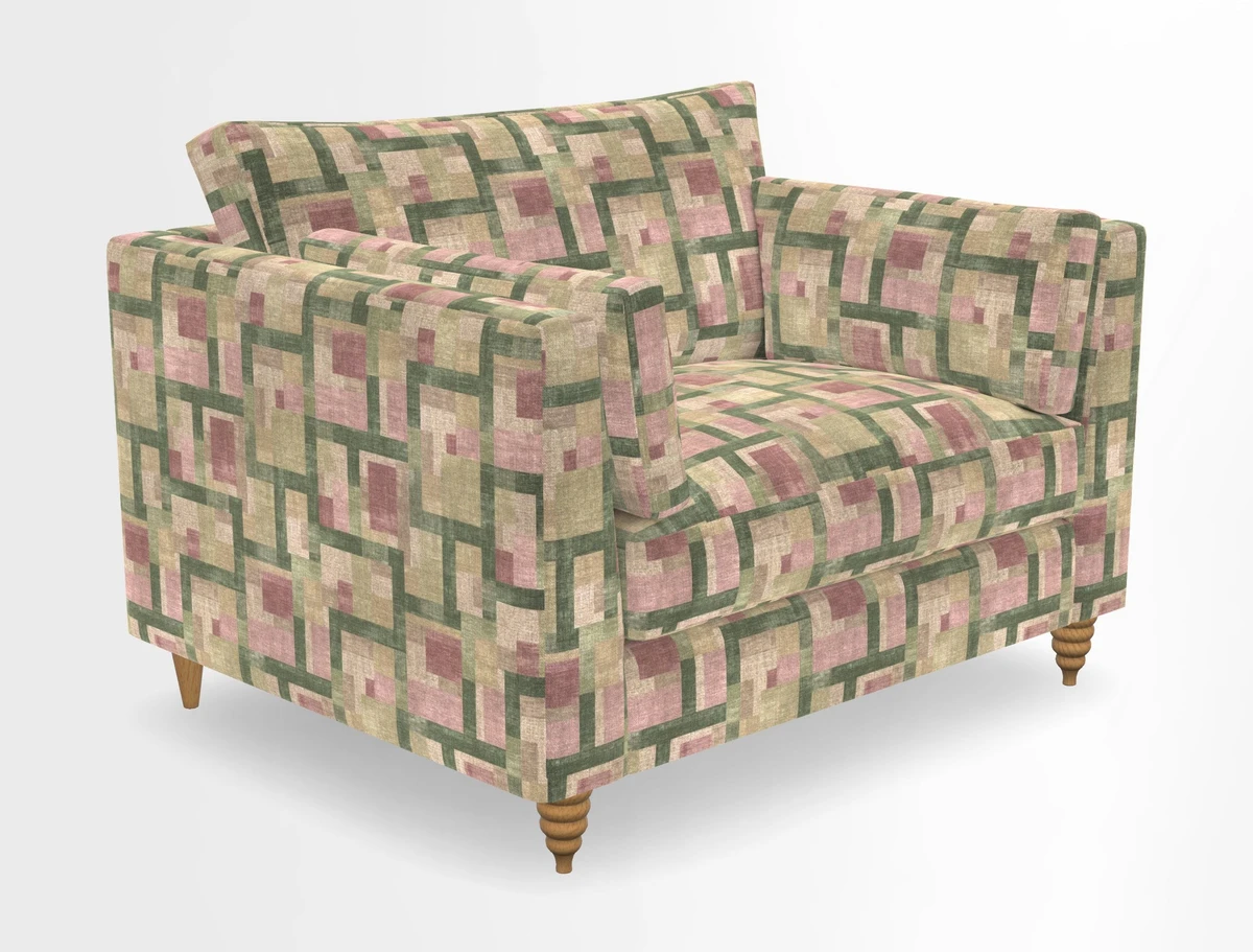 Saltdean snuggler in Linwood Tango Velvet Rosewood