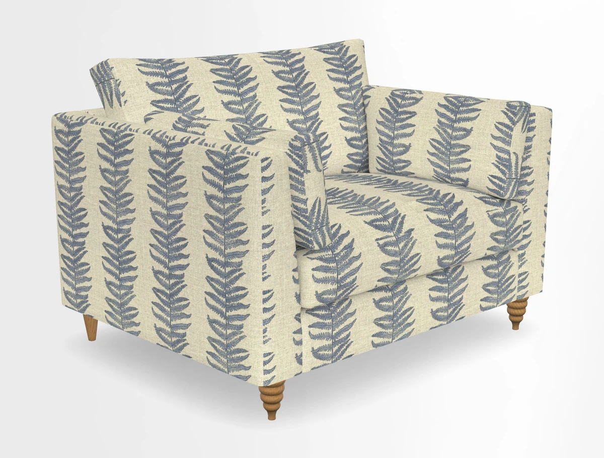 Saltdean snuggler in Linwood Tango Velvet Rosewood