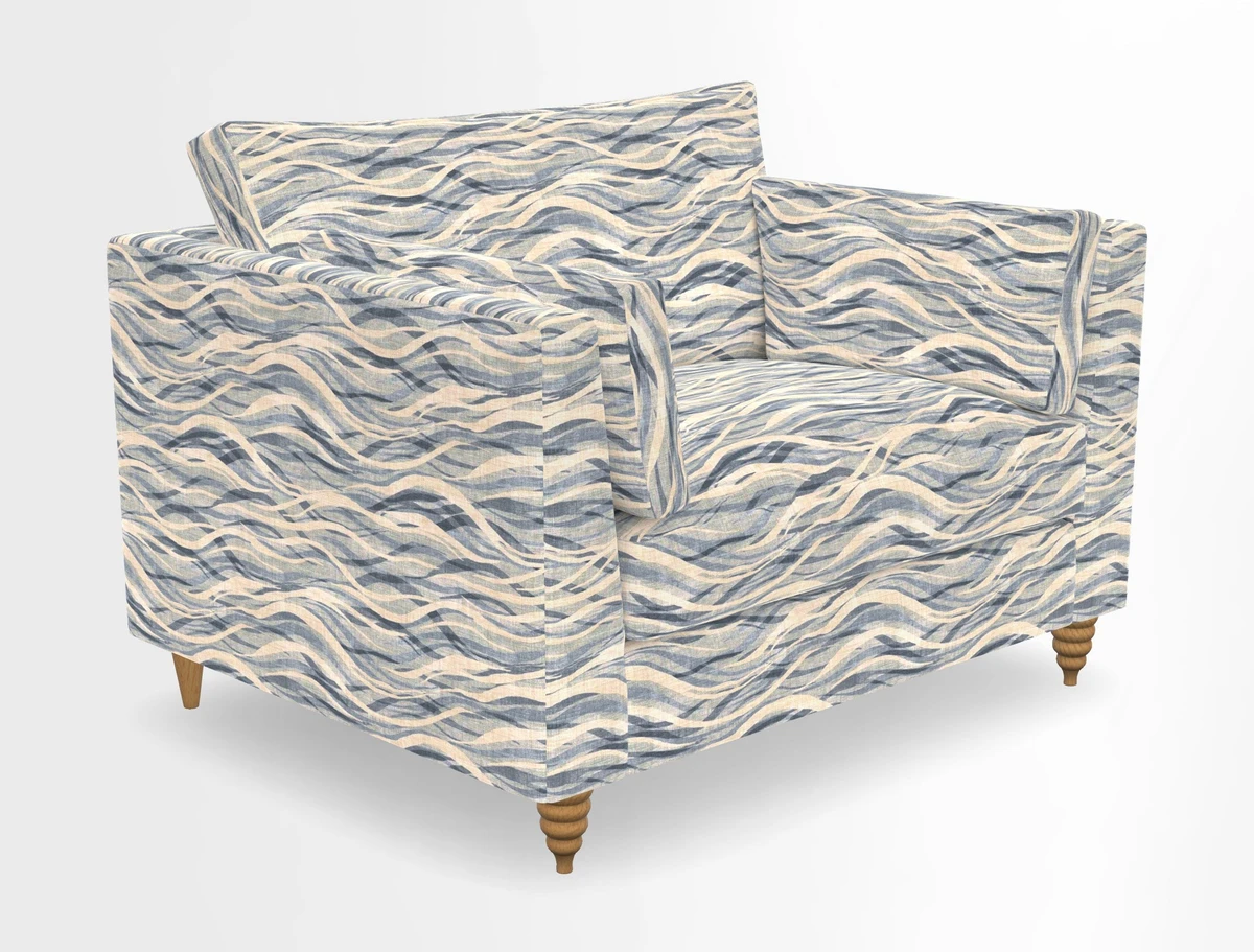 Saltdean snuggler in Linwood Tango Velvet Rosewood