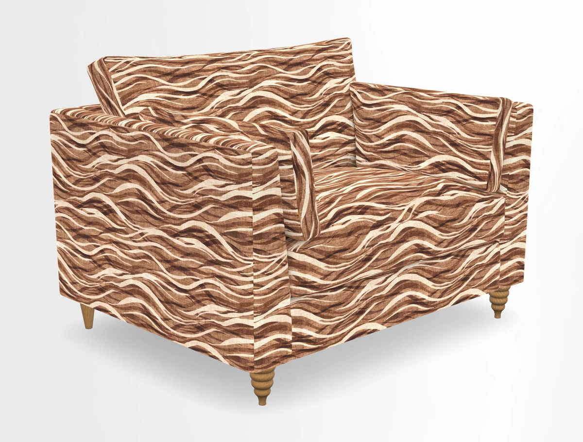 Saltdean snuggler in Linwood Tango Velvet Rosewood