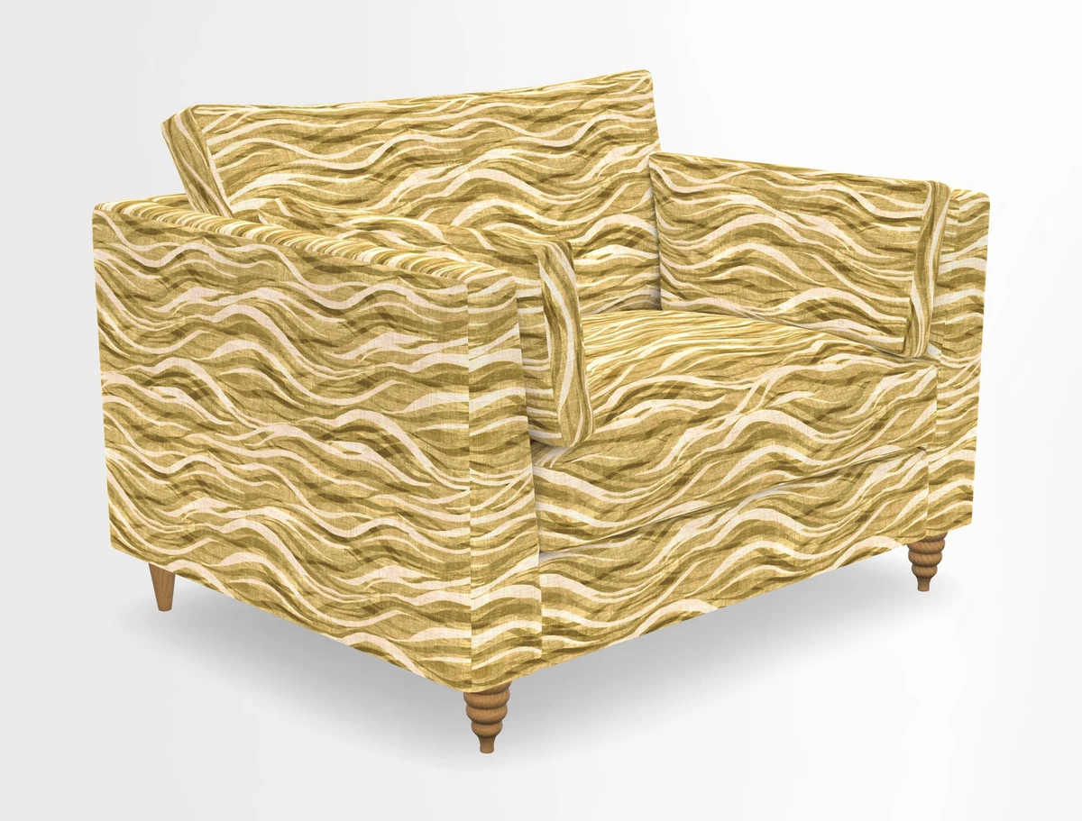 Saltdean snuggler in Linwood Tango Velvet Rosewood