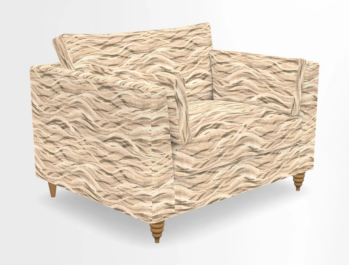 Saltdean snuggler in Linwood Tango Velvet Rosewood