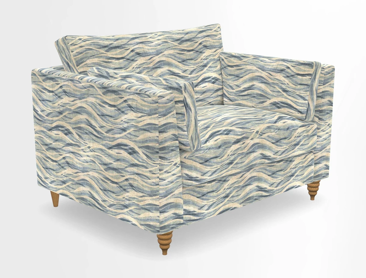 Saltdean snuggler in Linwood Tango Velvet Rosewood