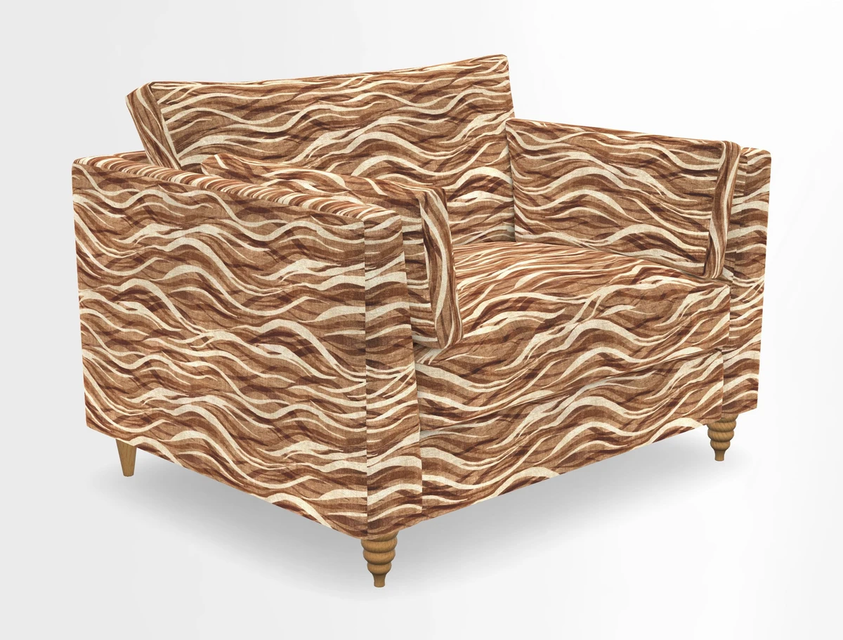Saltdean snuggler in Linwood Tango Velvet Rosewood