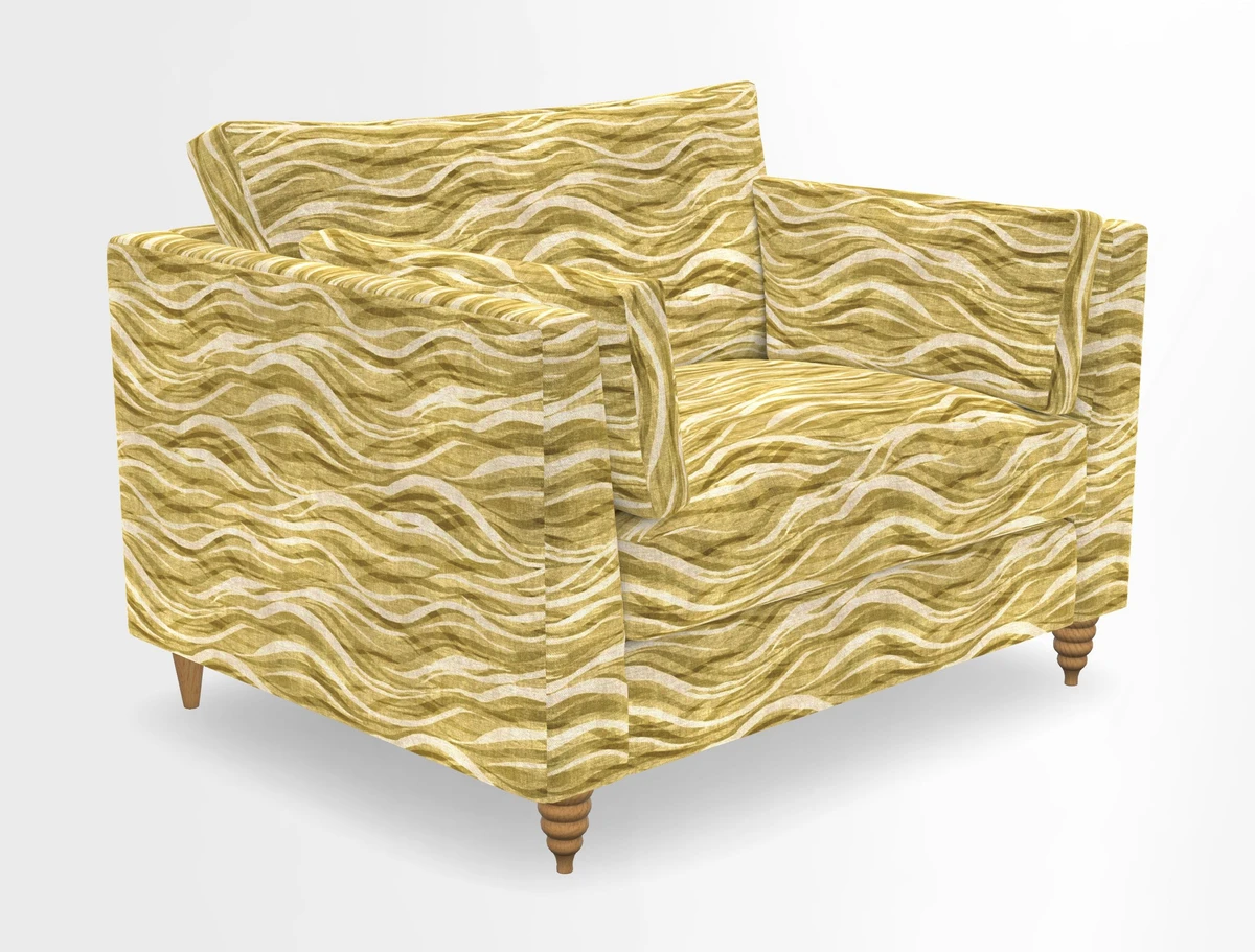 Saltdean snuggler in Linwood Tango Velvet Rosewood