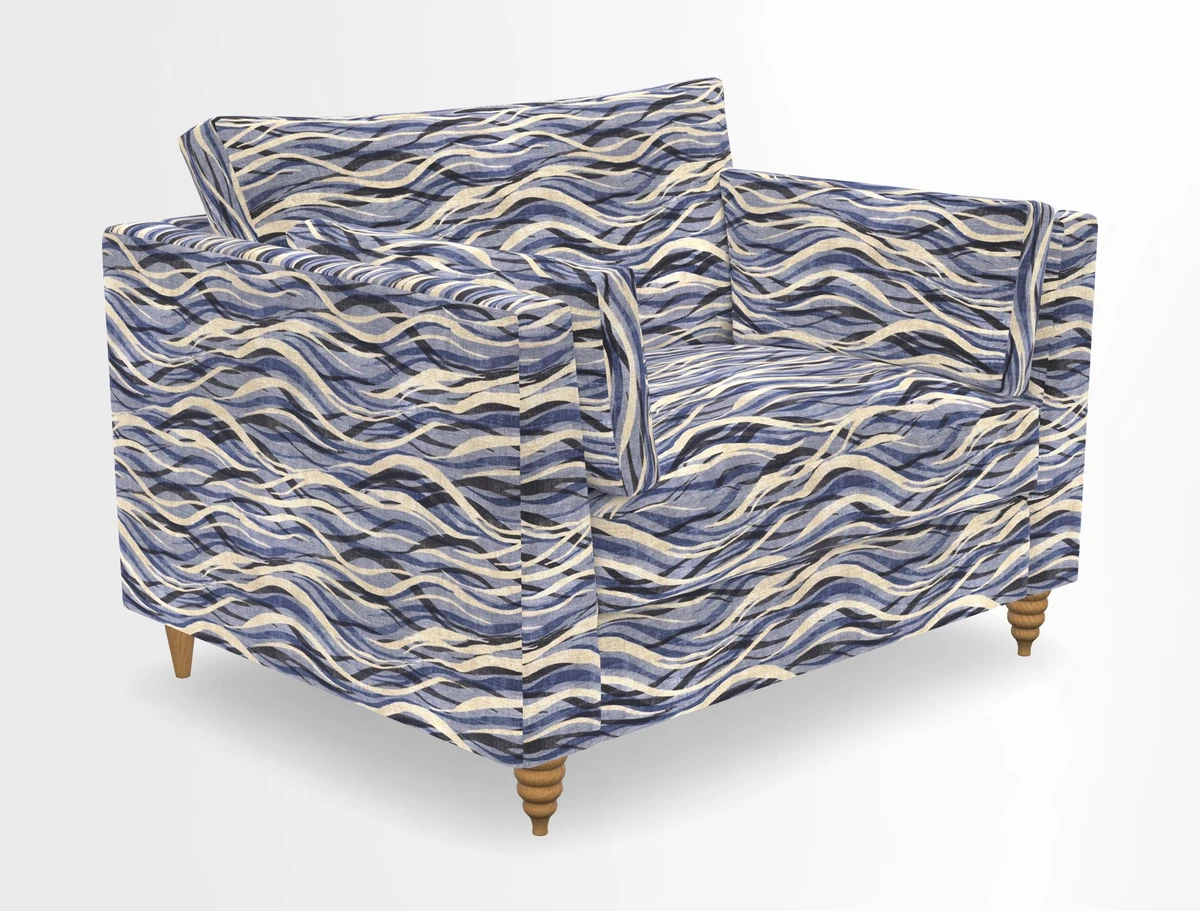 Saltdean snuggler in Linwood Tango Velvet Rosewood