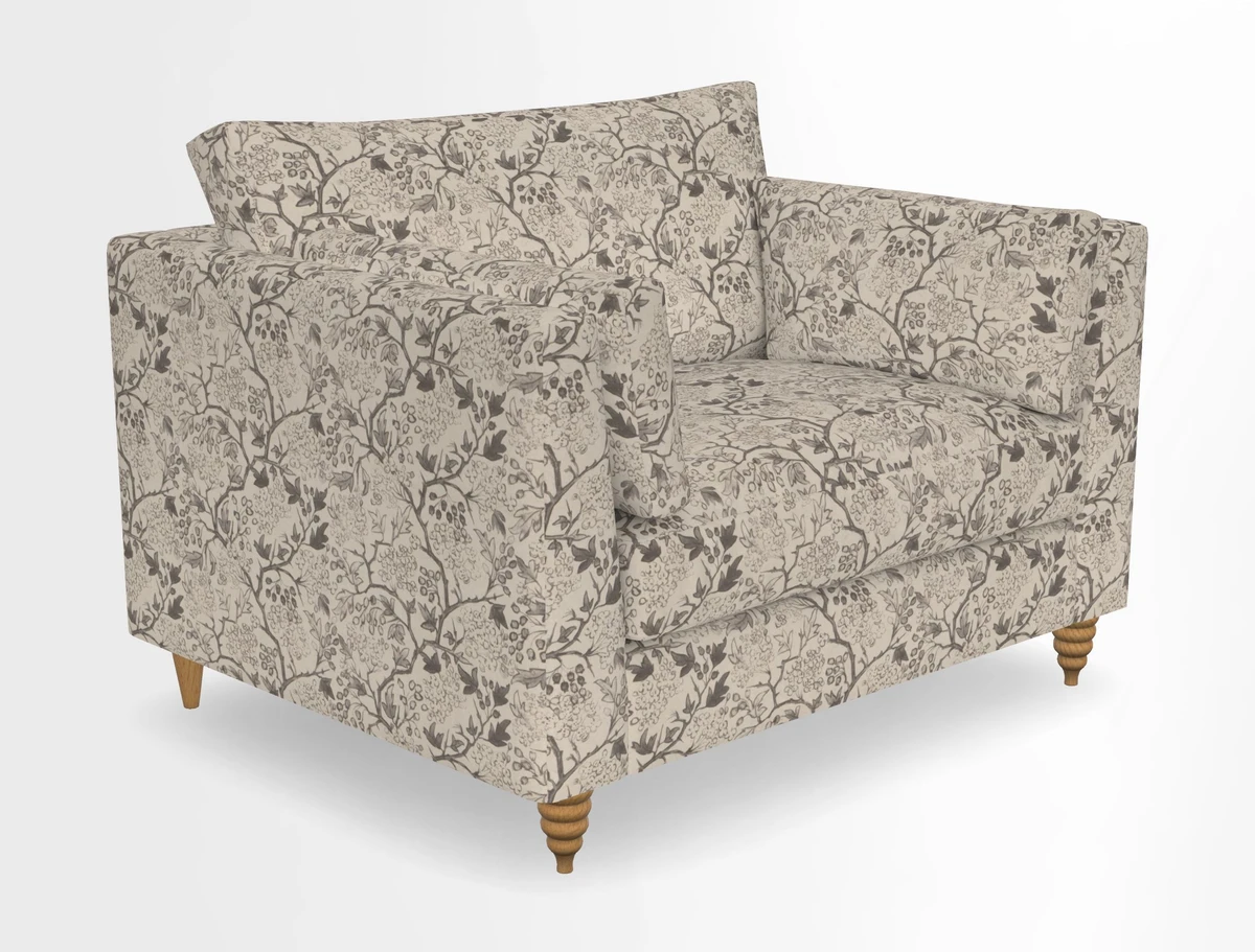 Saltdean snuggler in Linwood Tango Velvet Rosewood
