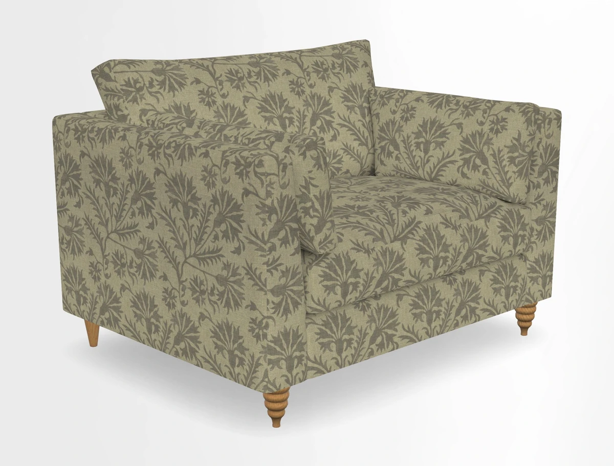 Saltdean snuggler in Linwood Tango Velvet Rosewood