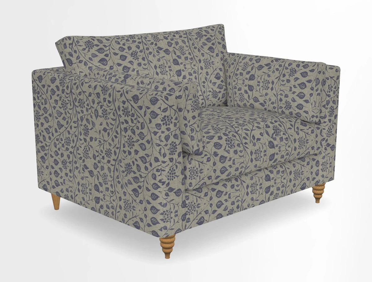 Saltdean snuggler in Linwood Tango Velvet Rosewood