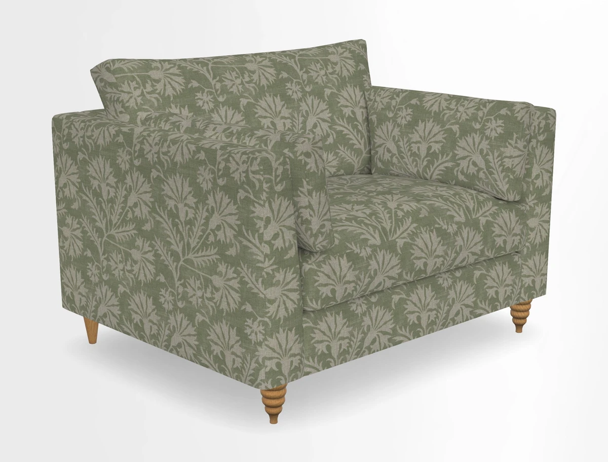 Saltdean snuggler in Linwood Tango Velvet Rosewood