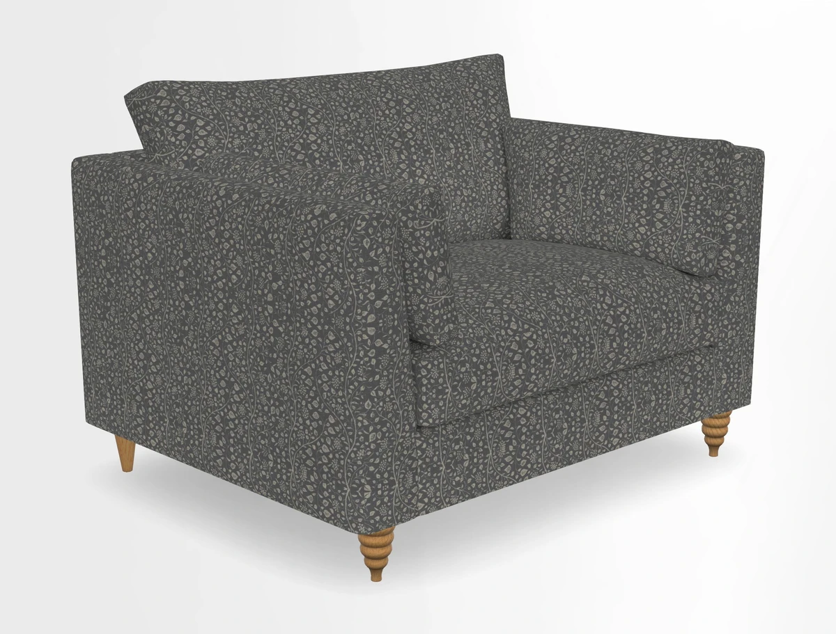 Saltdean snuggler in Linwood Tango Velvet Rosewood