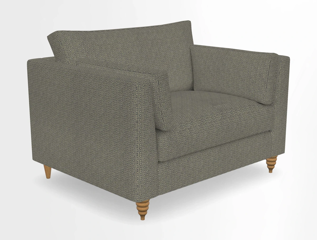Saltdean snuggler in Linwood Tango Velvet Rosewood