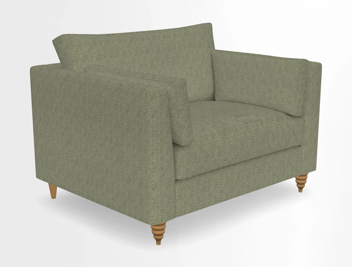 Saltdean snuggler in Linwood Tango Velvet Rosewood