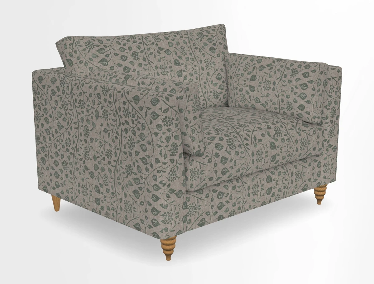 Saltdean snuggler in Linwood Tango Velvet Rosewood