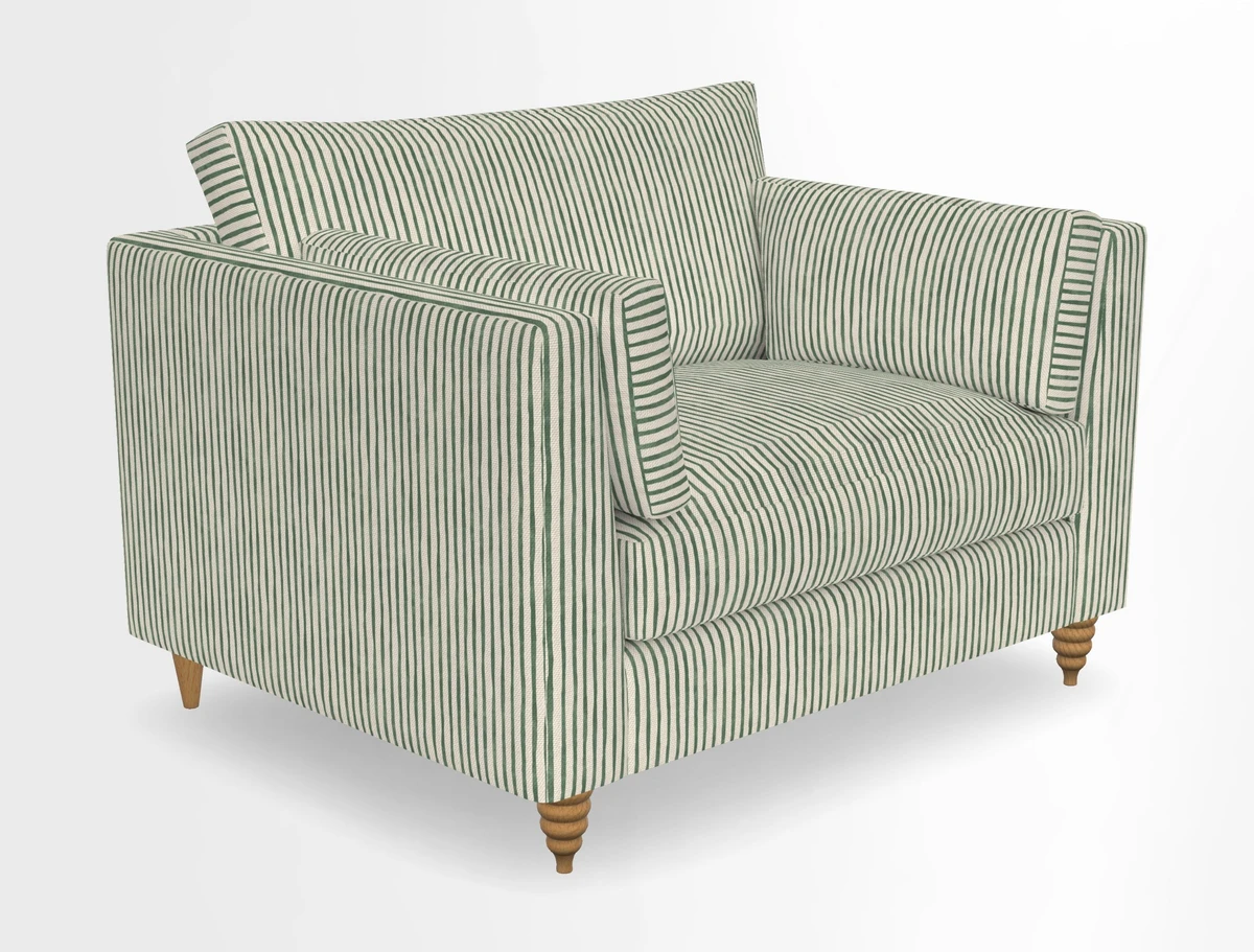 Saltdean snuggler in Linwood Tango Velvet Rosewood