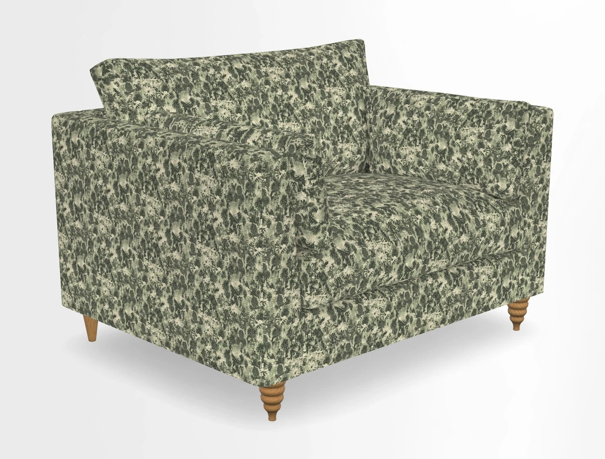 Saltdean snuggler in Linwood Tango Velvet Rosewood