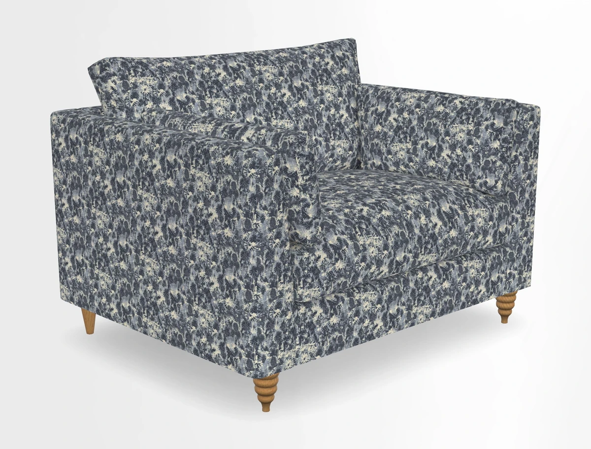 Saltdean snuggler in Linwood Tango Velvet Rosewood