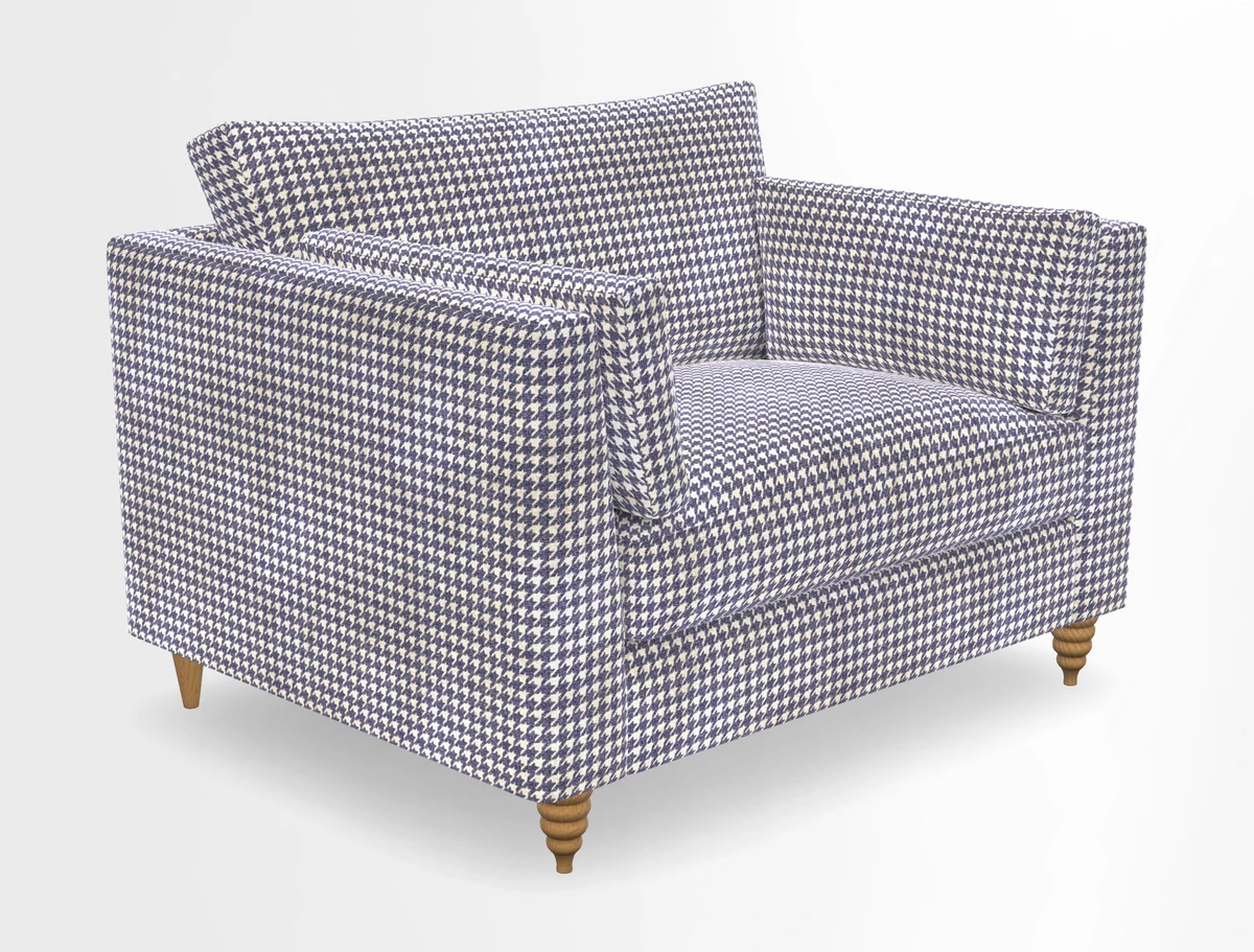 Saltdean snuggler in Linwood Tango Velvet Rosewood