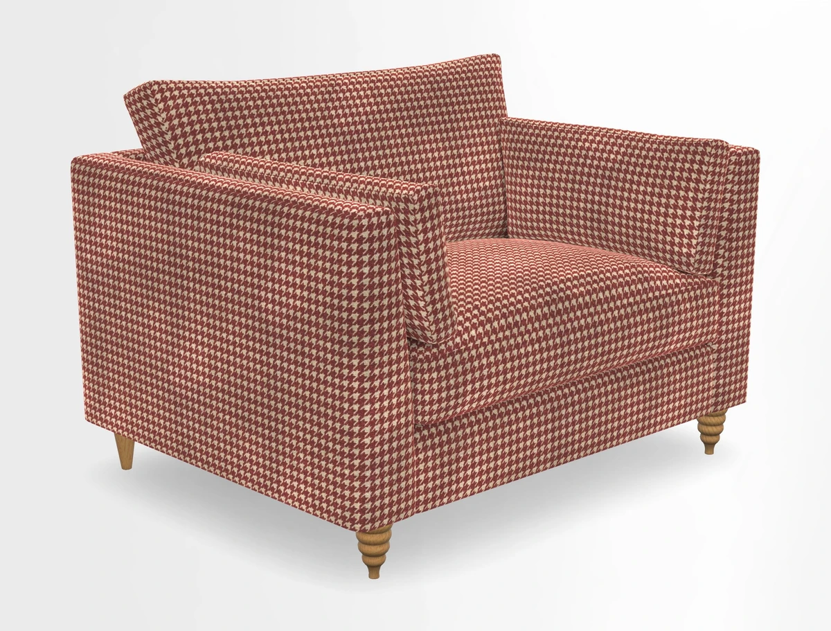Saltdean snuggler in Linwood Tango Velvet Rosewood
