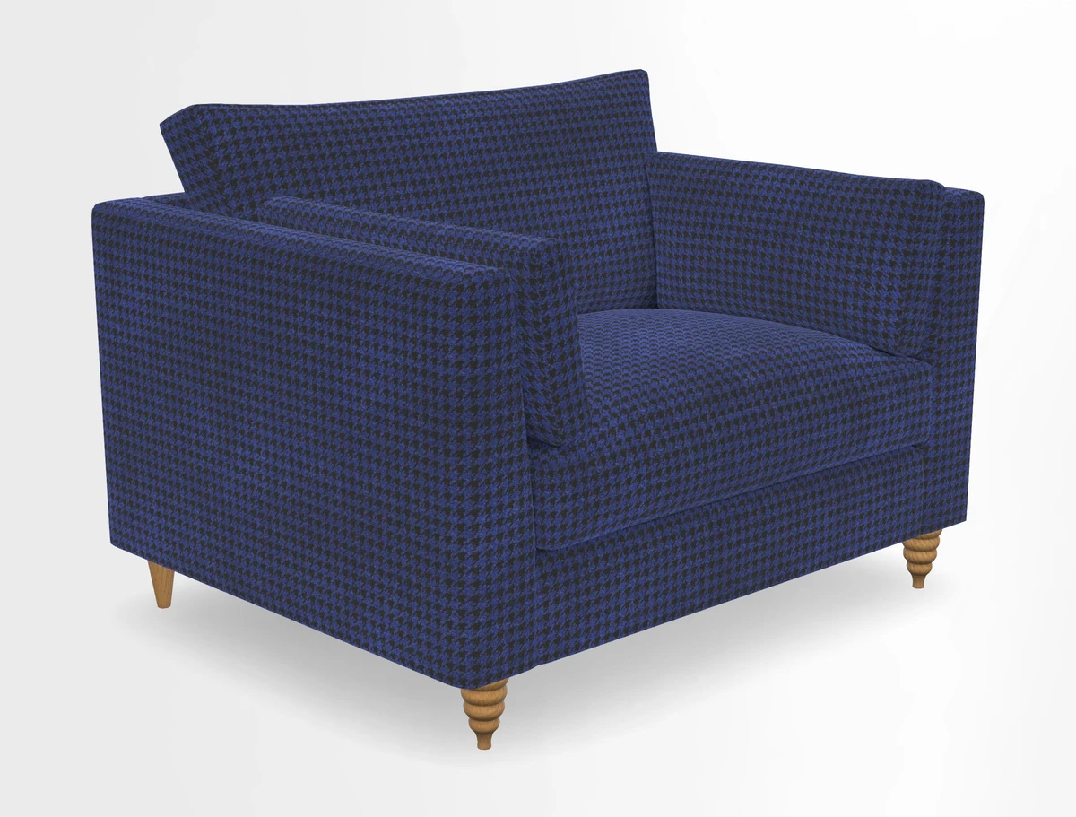 Saltdean snuggler in Linwood Tango Velvet Rosewood