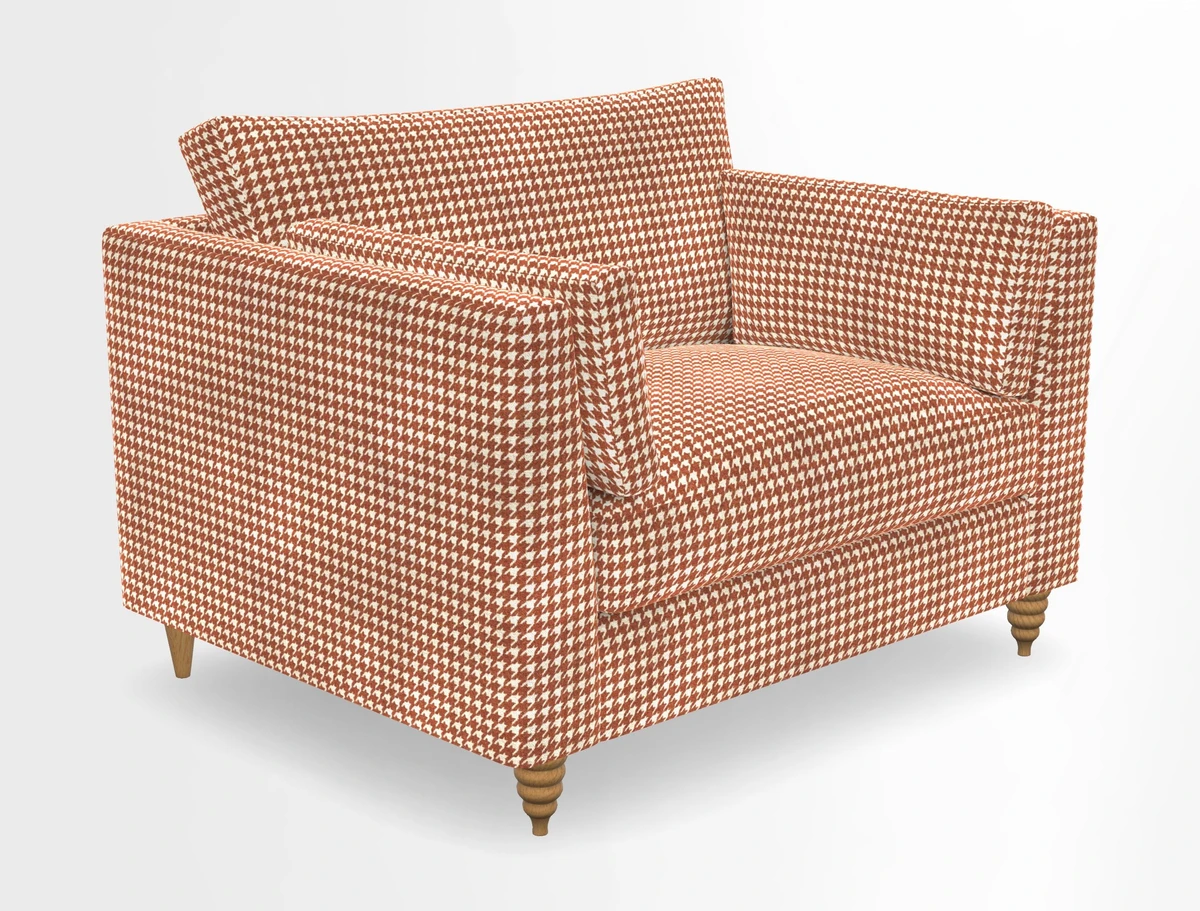 Saltdean snuggler in Linwood Tango Velvet Rosewood