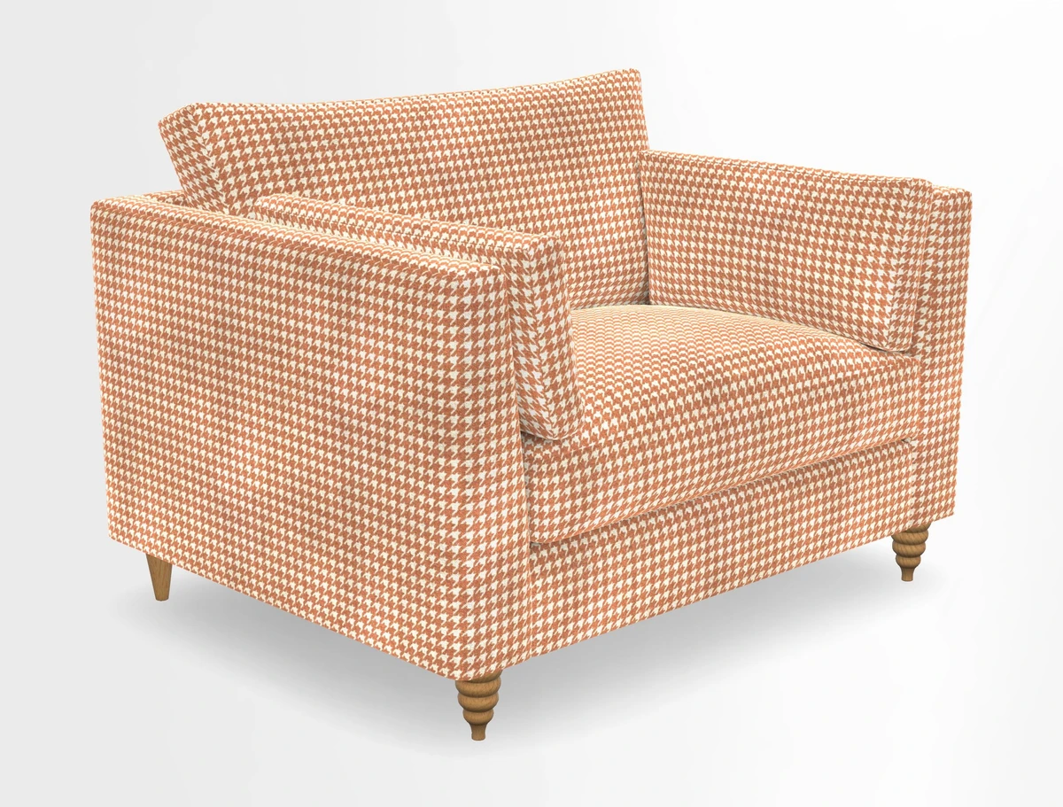 Saltdean snuggler in Linwood Tango Velvet Rosewood