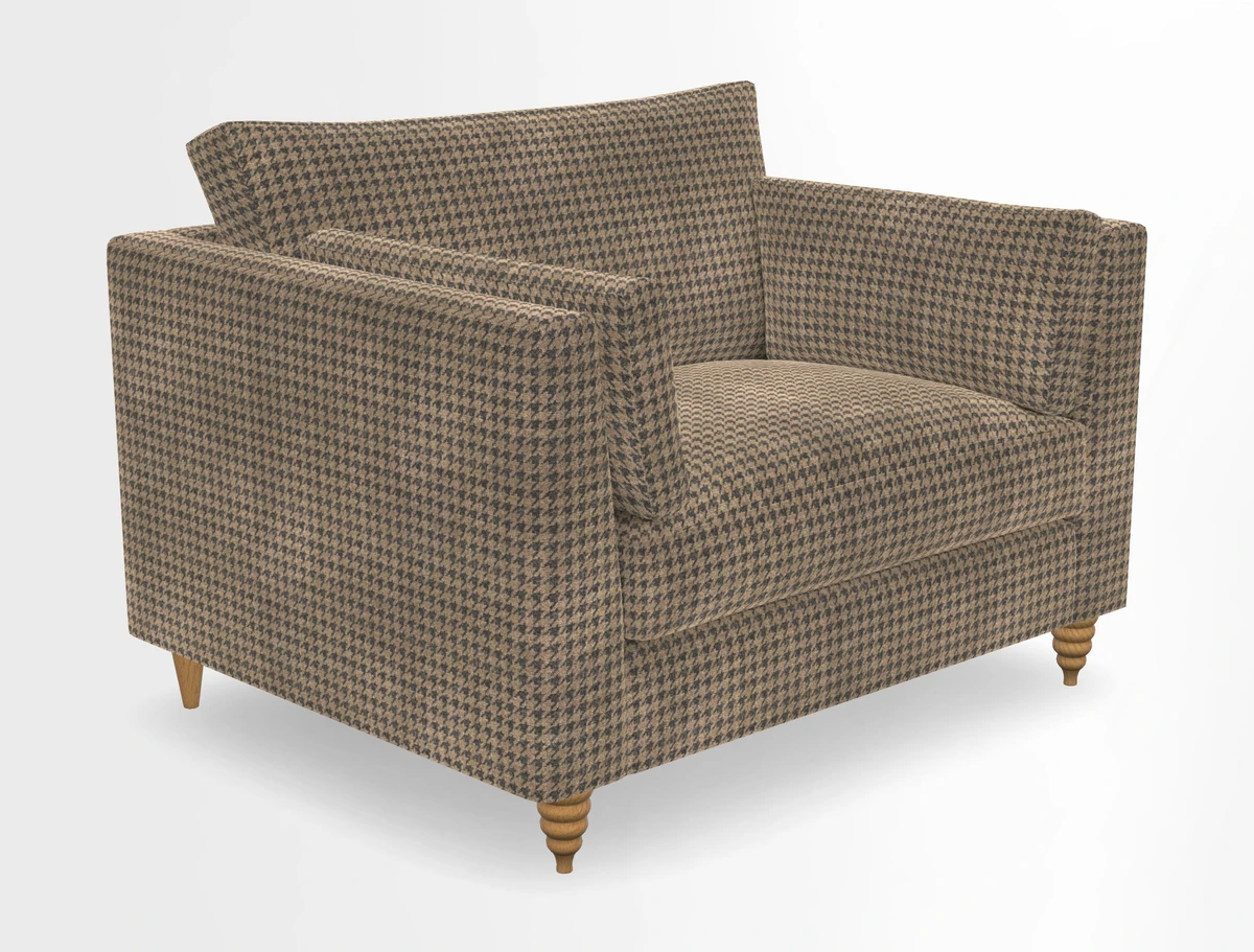 Saltdean snuggler in Linwood Tango Velvet Rosewood