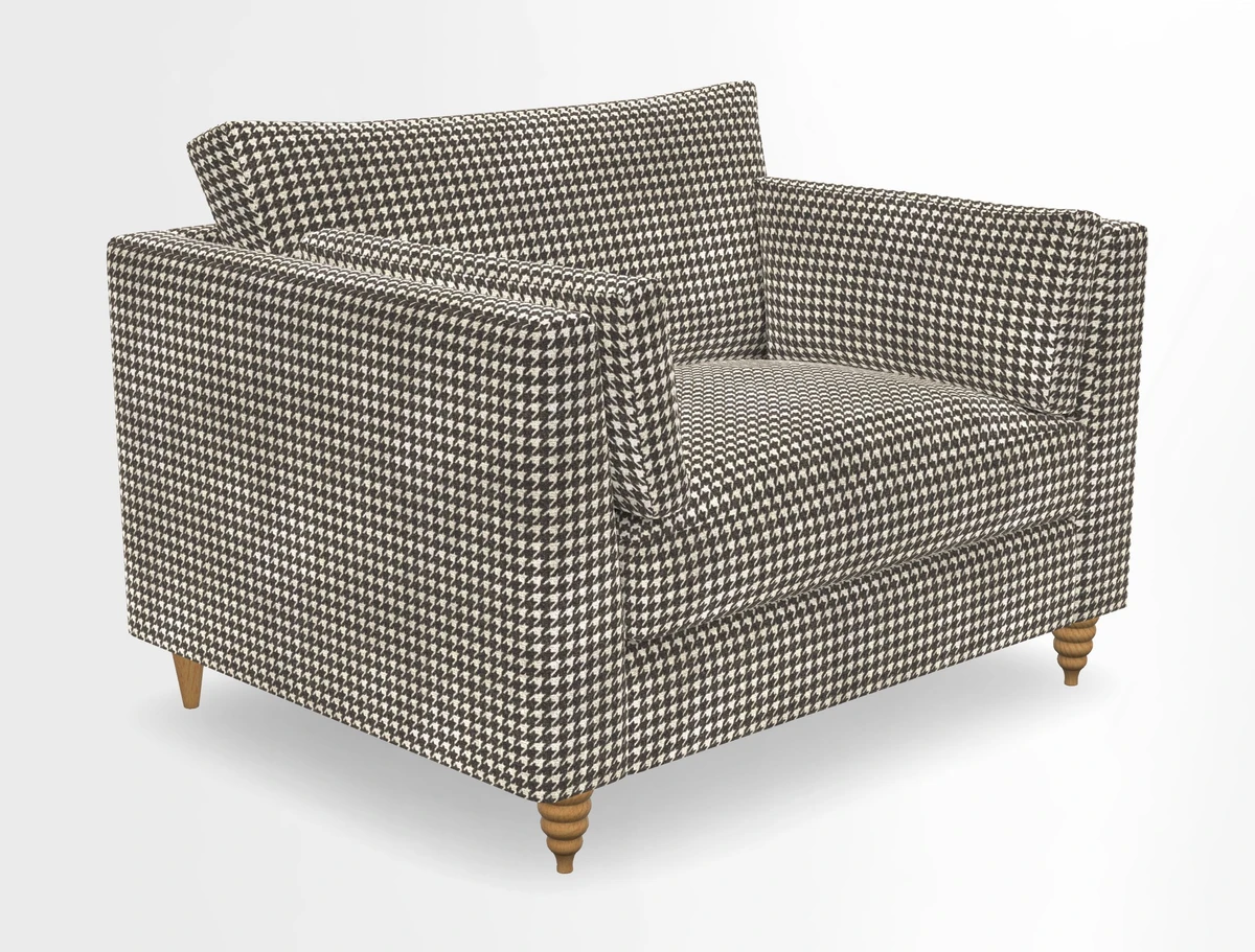Saltdean snuggler in Linwood Tango Velvet Rosewood