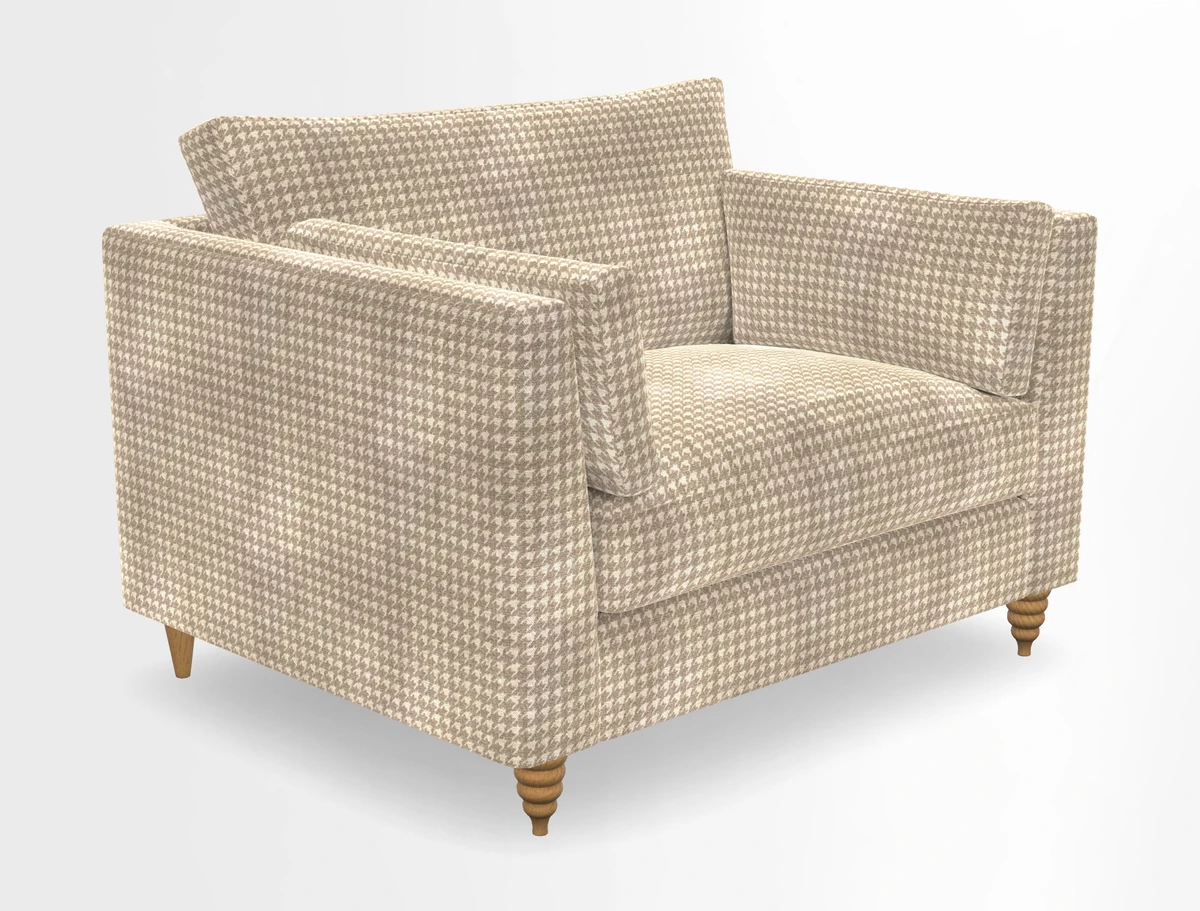Saltdean snuggler in Linwood Tango Velvet Rosewood