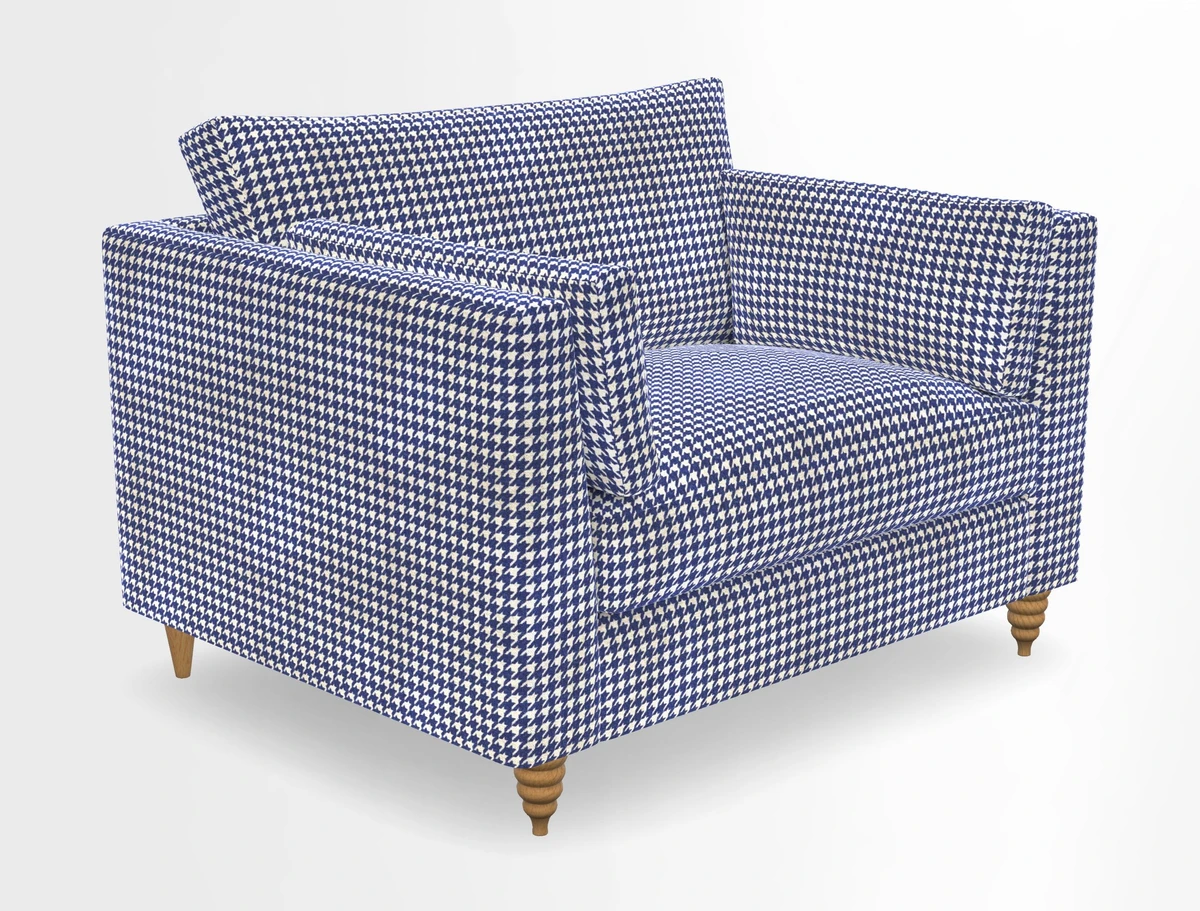 Saltdean snuggler in Linwood Tango Velvet Rosewood