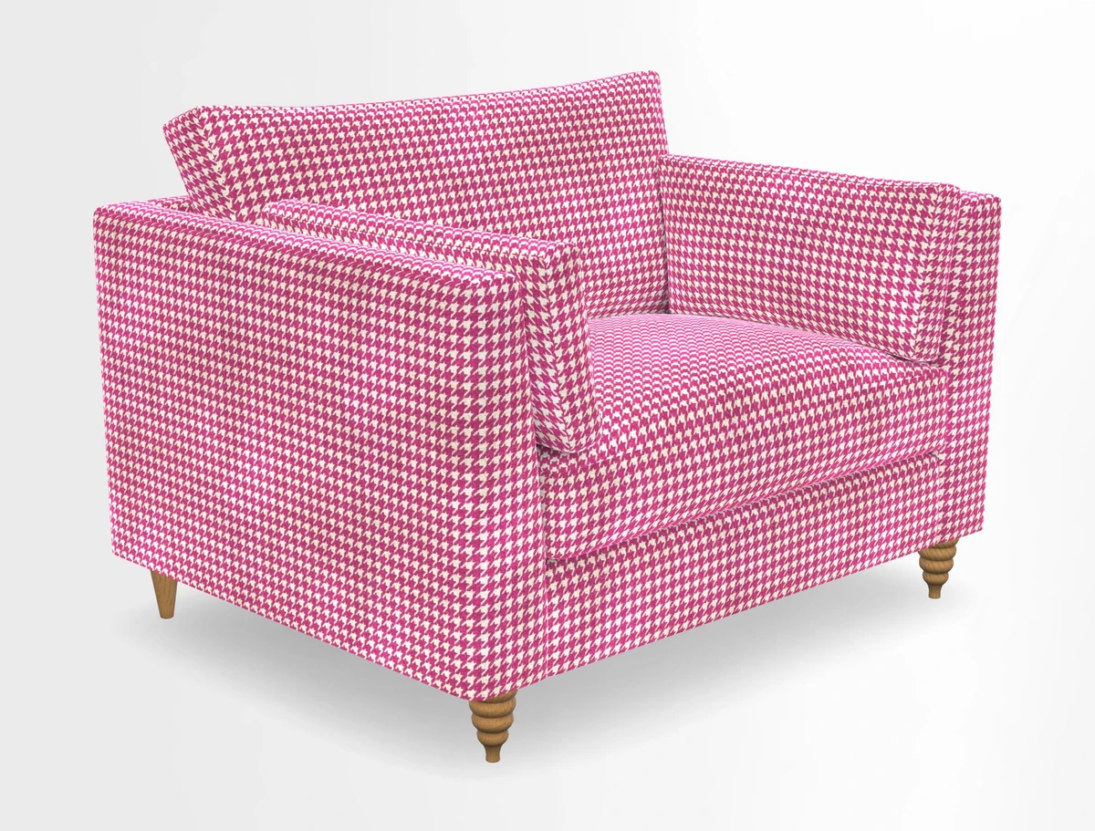 Saltdean snuggler in Linwood Tango Velvet Rosewood