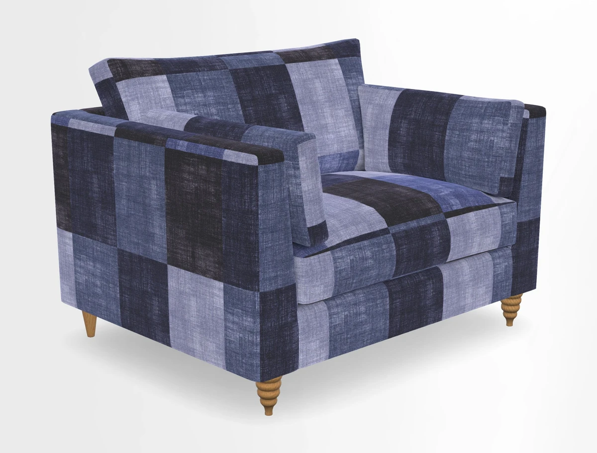 Saltdean snuggler in Linwood Tango Velvet Rosewood