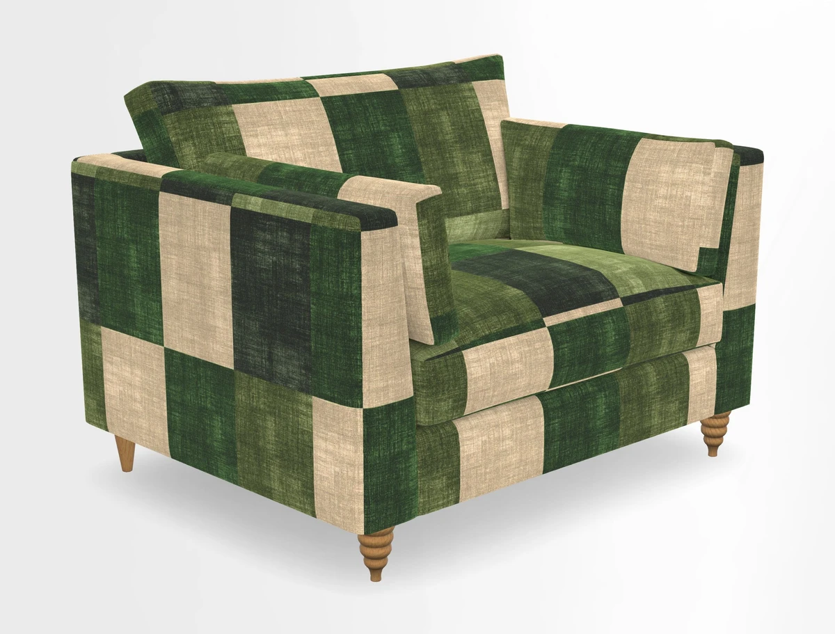 Saltdean snuggler in Linwood Tango Velvet Rosewood