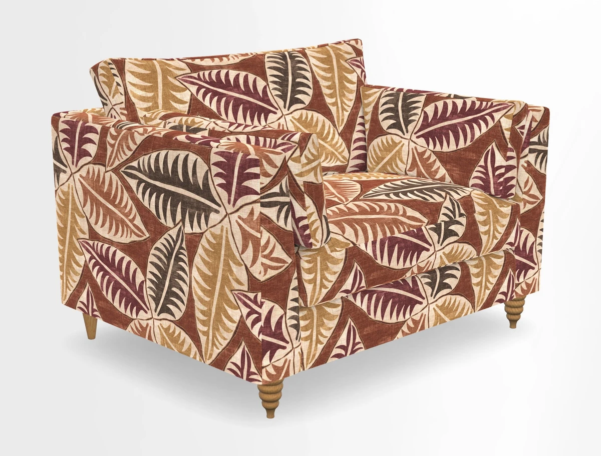 Saltdean snuggler in Linwood Tango Velvet Rosewood