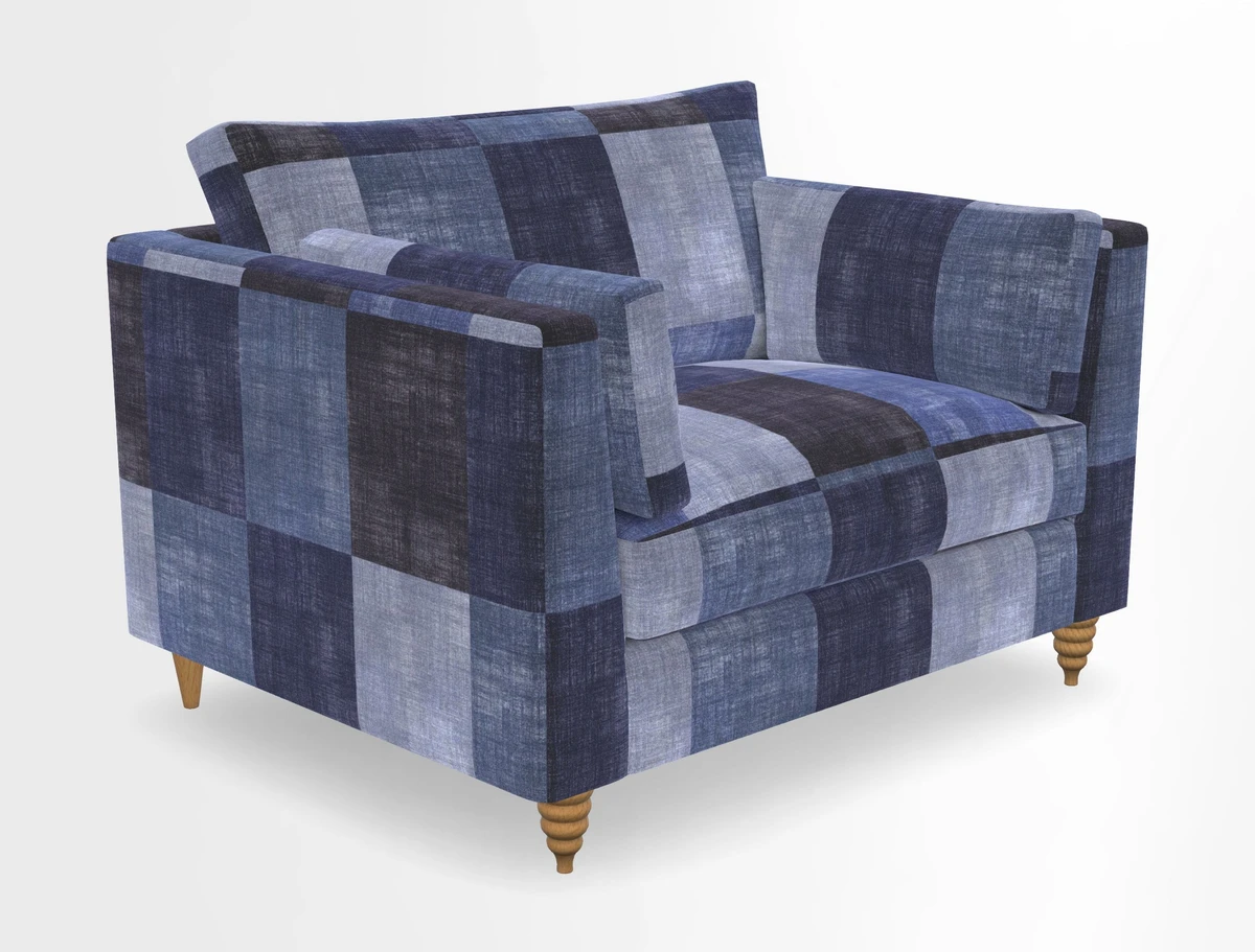 Saltdean snuggler in Linwood Tango Velvet Rosewood