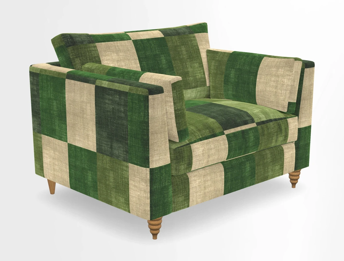 Saltdean snuggler in Linwood Tango Velvet Rosewood