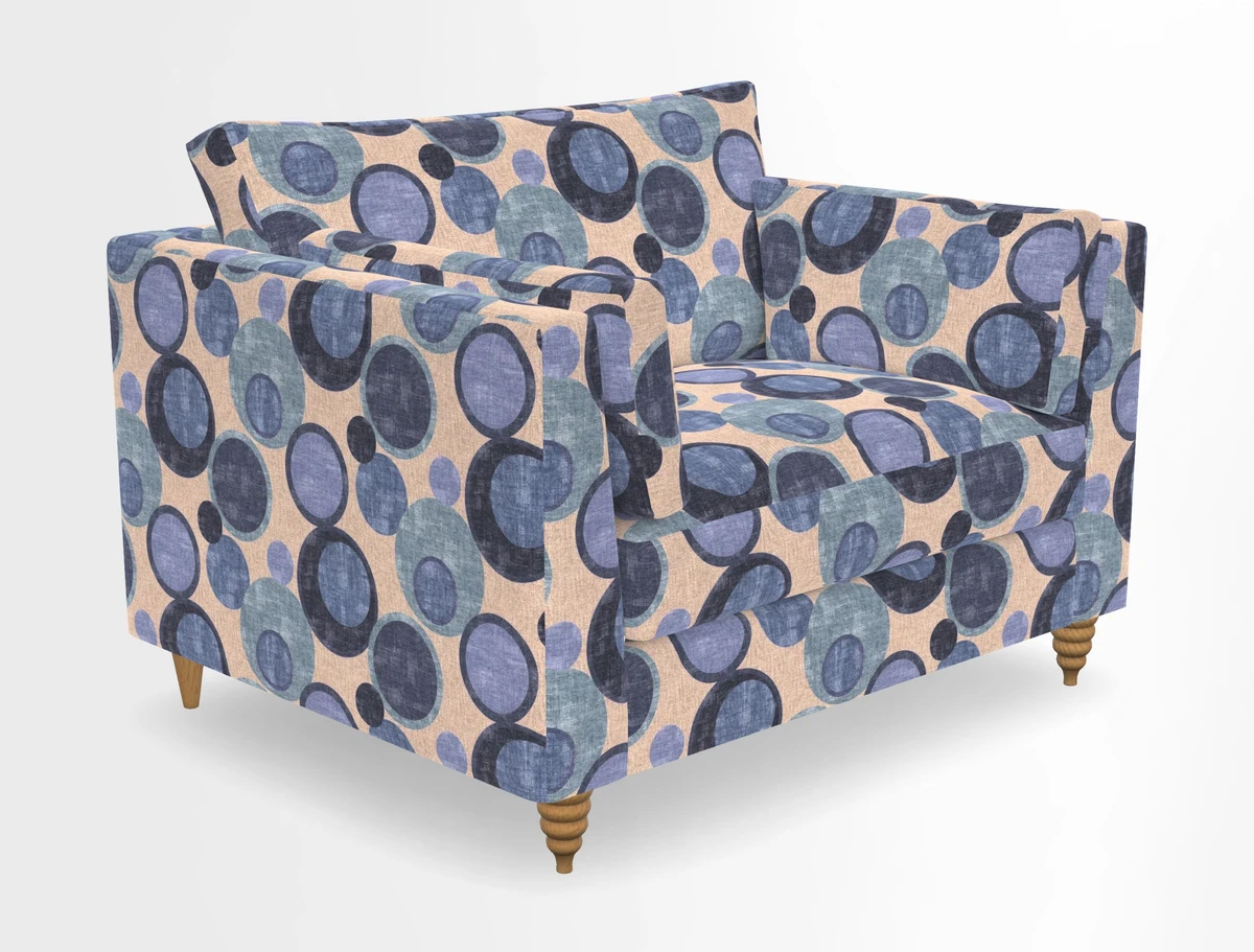 Saltdean snuggler in Linwood Tango Velvet Rosewood