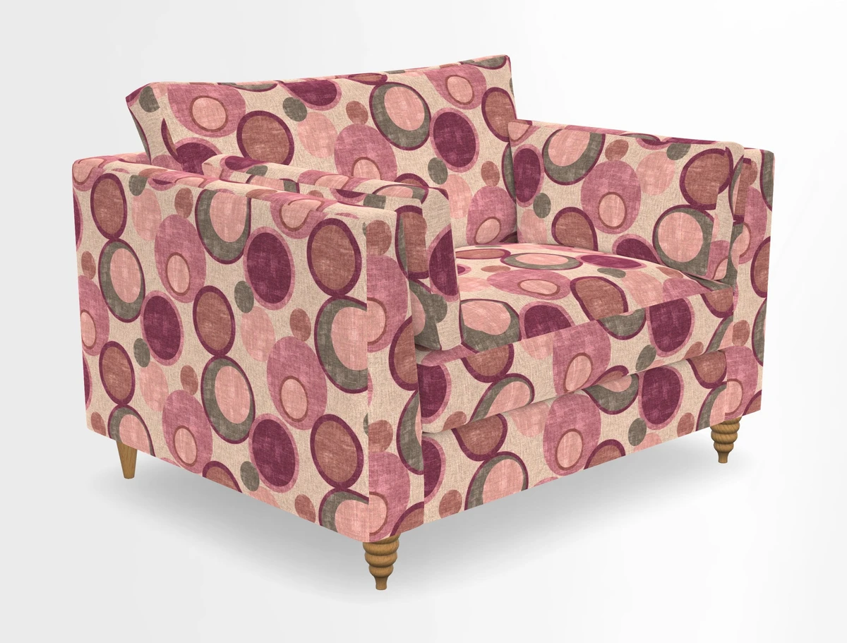 Saltdean snuggler in Linwood Tango Velvet Rosewood