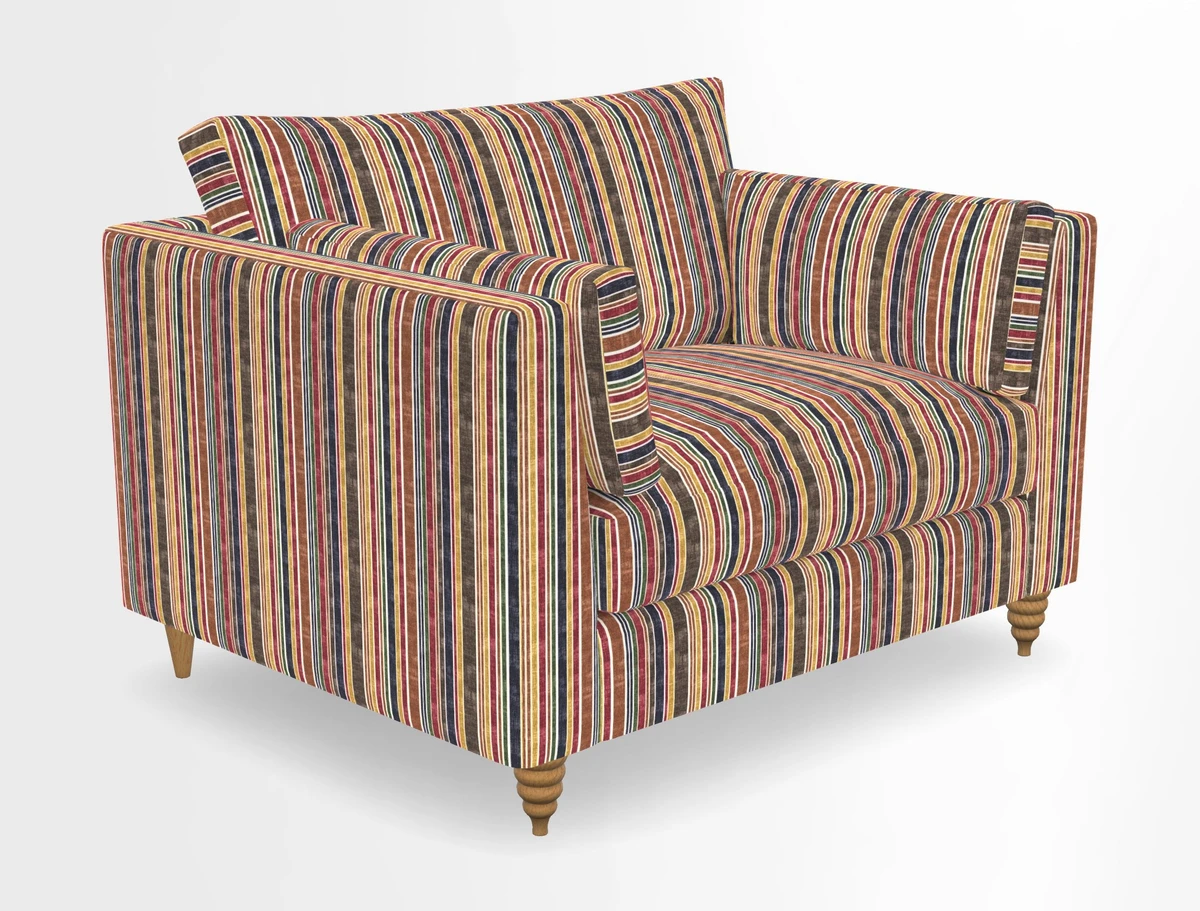 Saltdean snuggler in Linwood Tango Velvet Rosewood