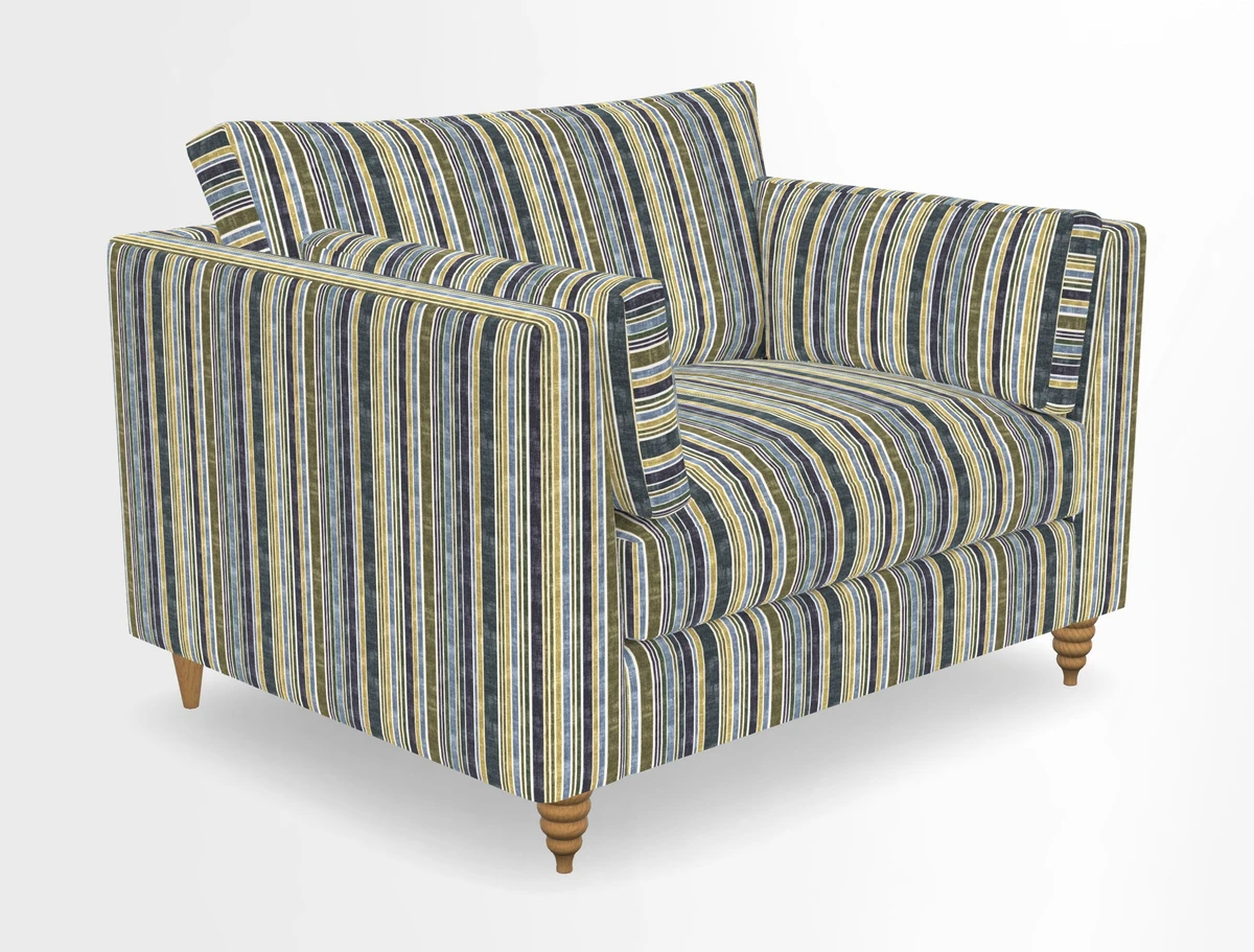 Saltdean snuggler in Linwood Tango Velvet Rosewood