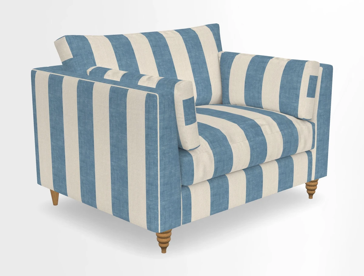 Saltdean snuggler in Linwood Tango Velvet Rosewood