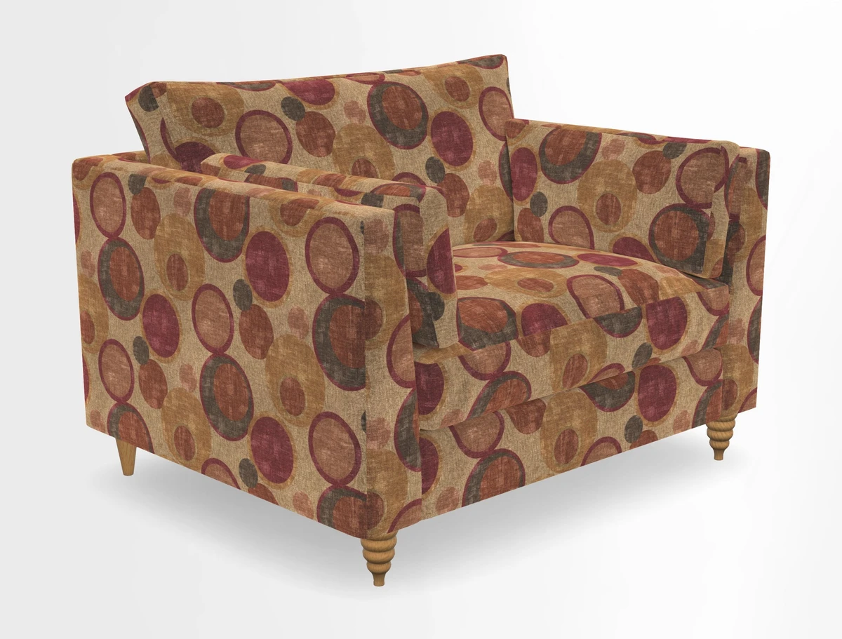 Saltdean snuggler in Linwood Tango Velvet Rosewood