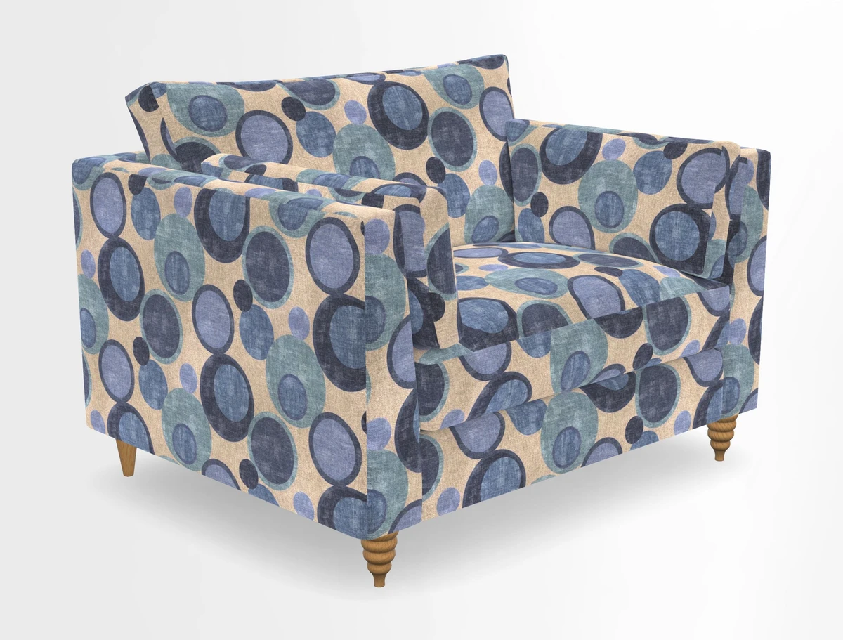 Saltdean snuggler in Linwood Tango Velvet Rosewood