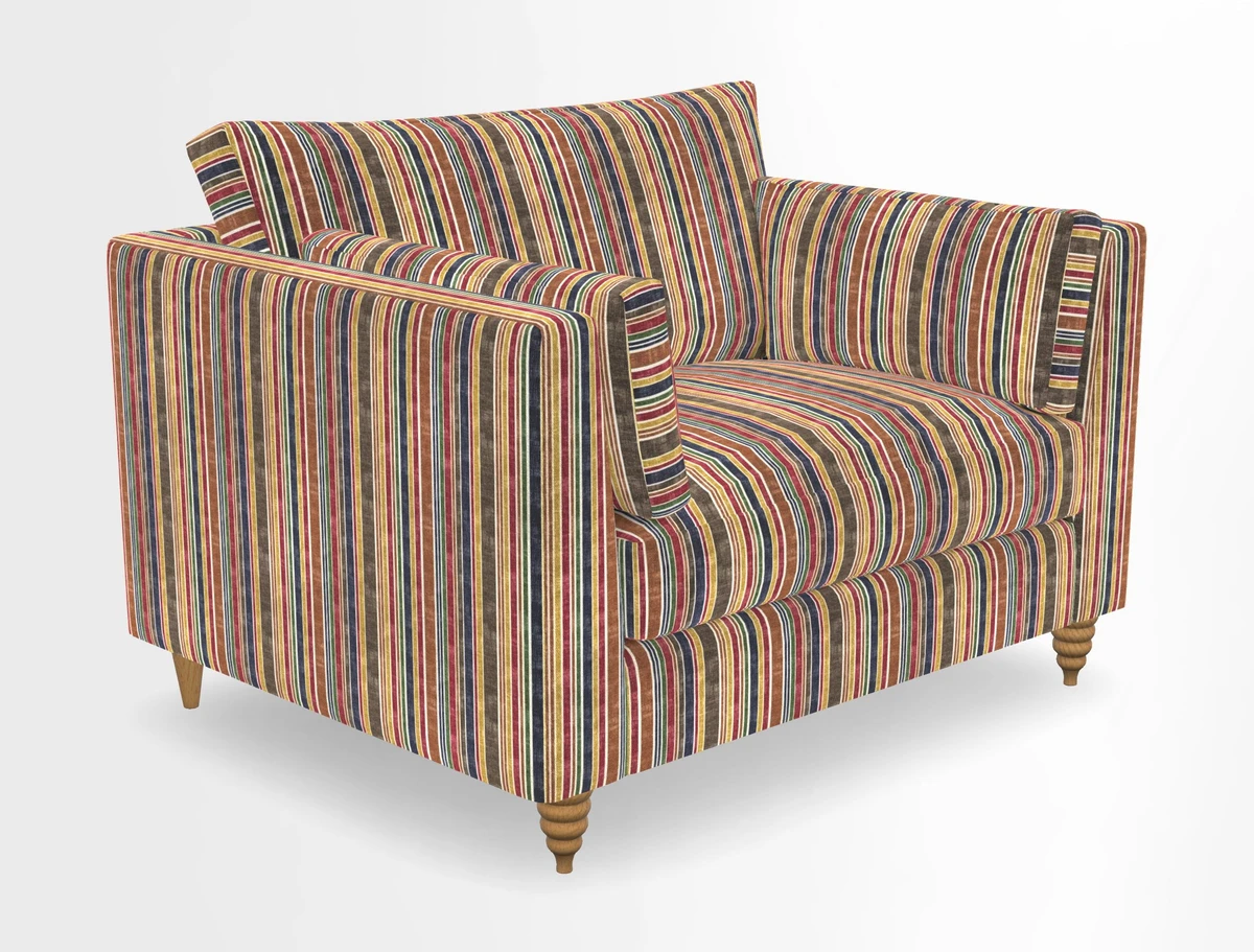 Saltdean snuggler in Linwood Tango Velvet Rosewood