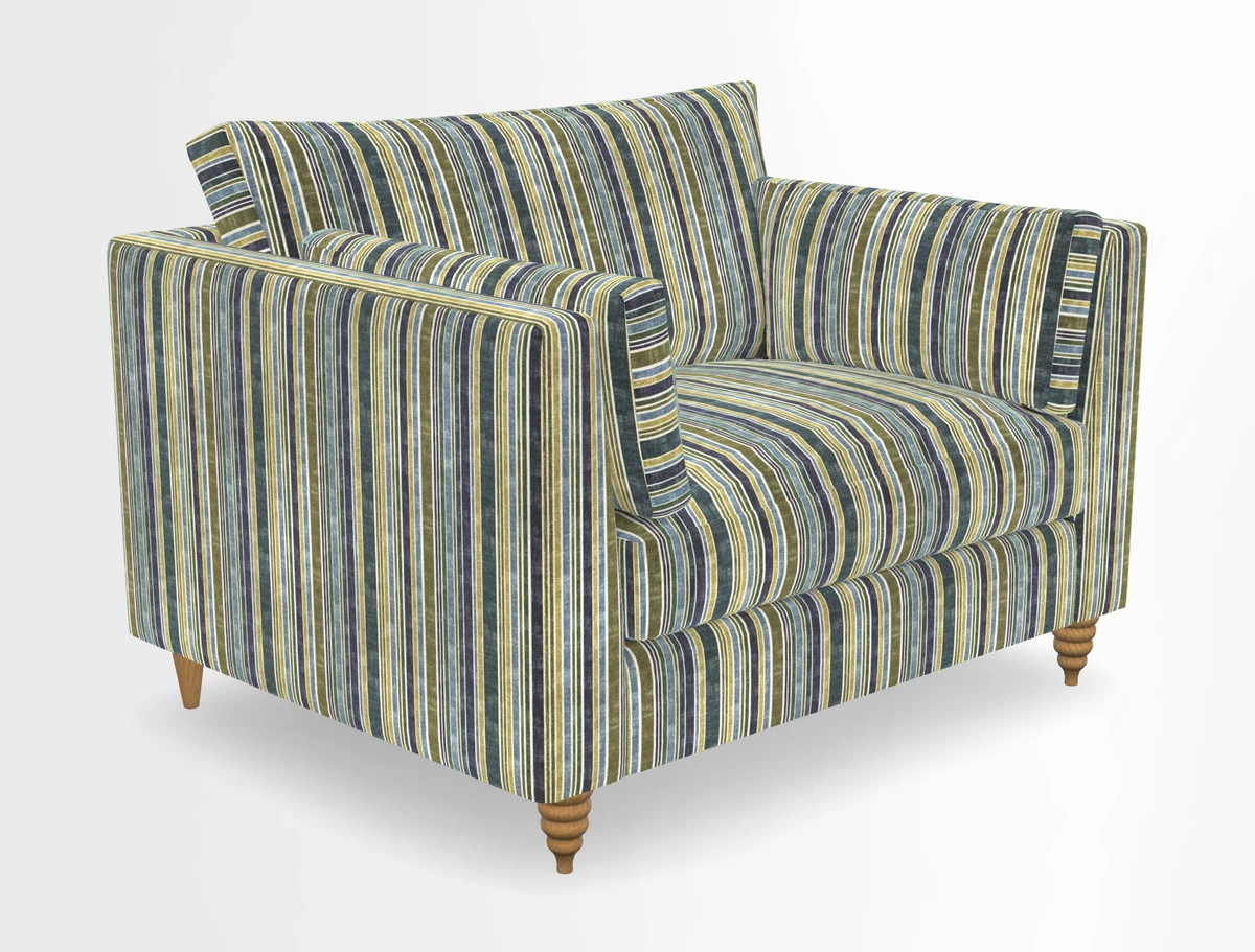 Saltdean snuggler in Linwood Tango Velvet Rosewood