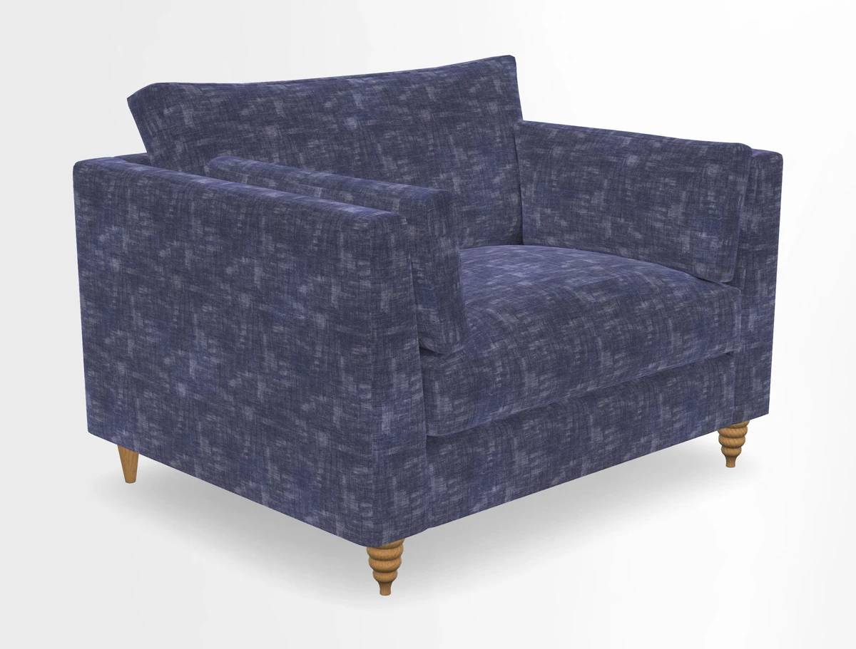 Saltdean snuggler in Linwood Tango Velvet Rosewood