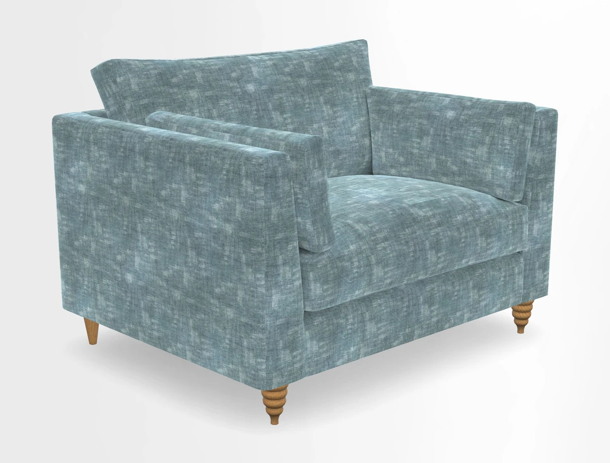 Saltdean snuggler in Linwood Tango Velvet Rosewood